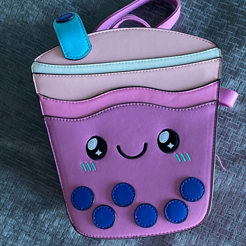 Charming Pink and Blue Kids Bubble Tea Bag